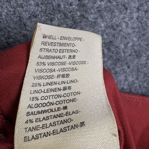 Anthroplogie Pants Womens Size 28 Red Crop wide Leg Colette - Picture 9 of 10